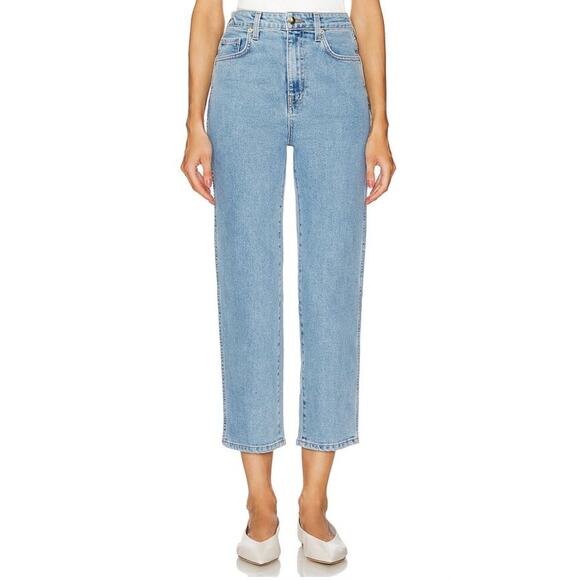 L'academie Elodie High Rise Crop Jeans Sz 32 - Picture 1 of 7